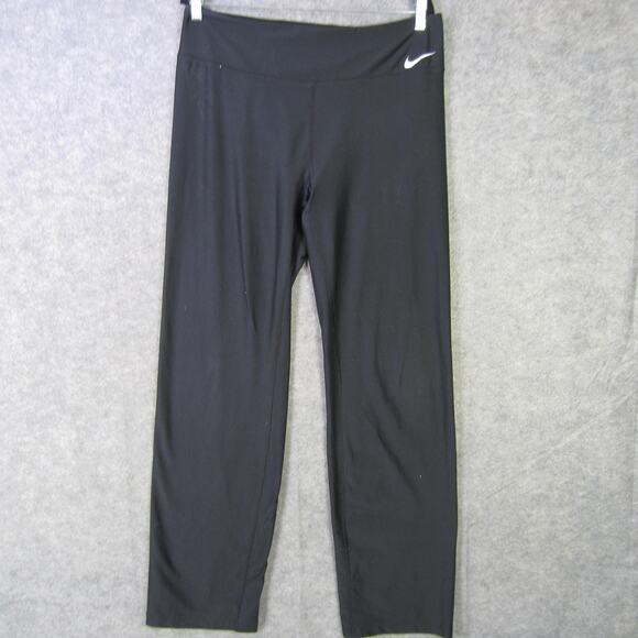 Nike Dri-FIT Pants Womens XL Black Yoga Training Stretch Athletic Activewear - Picture 1 of 6